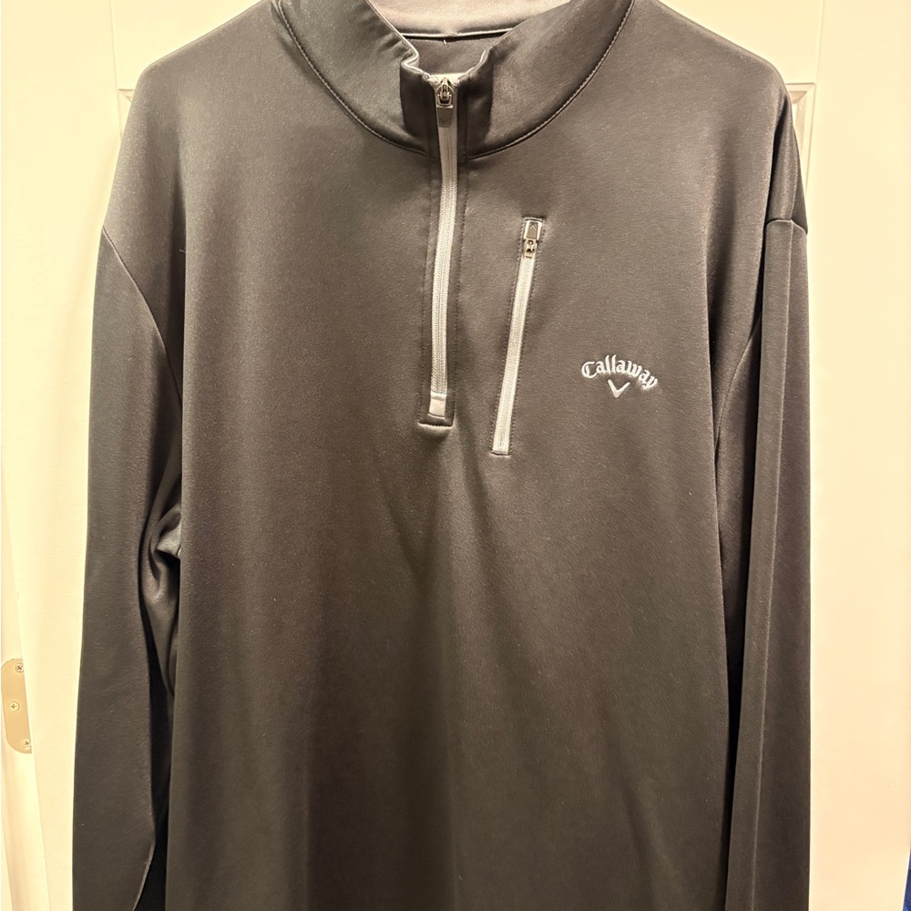 Callaway Black Quarter-Zip Top 2XL